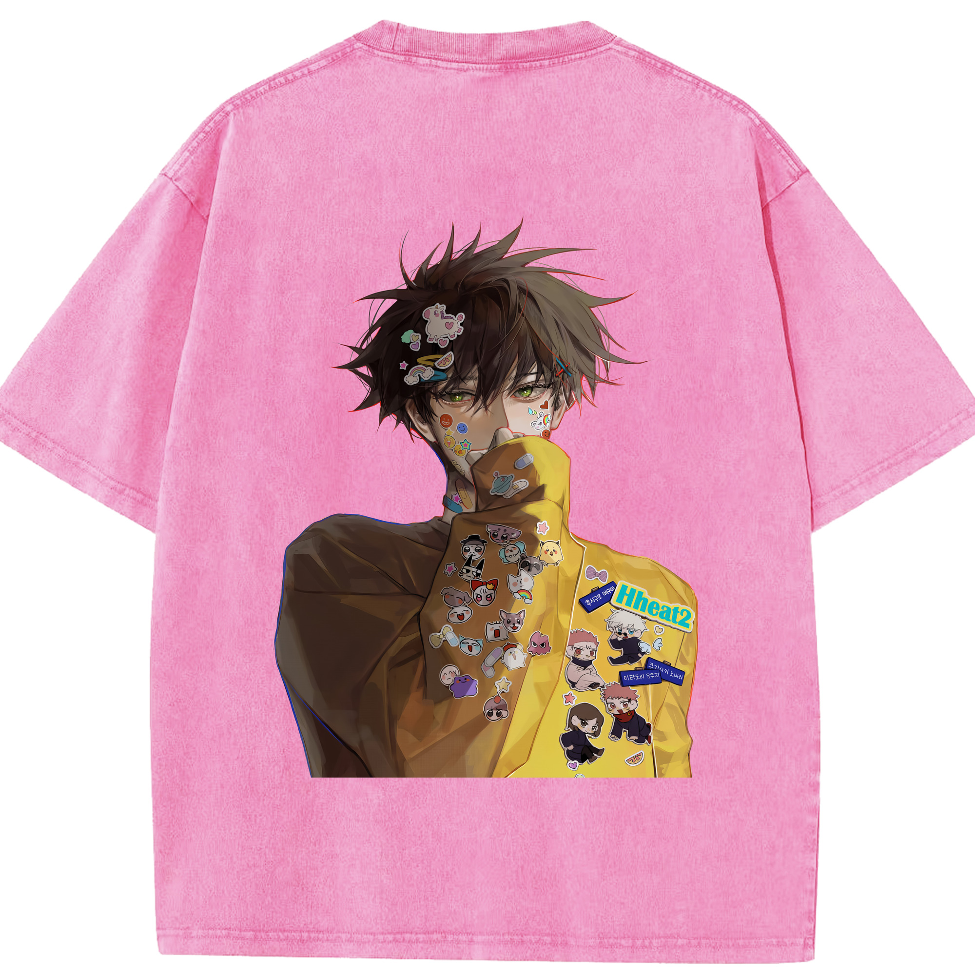 （画像用） 呪術廻戦 Jujutsu Kaisen 綿100% ヴィンテージ風 半袖Tシャツ（背面プリント）